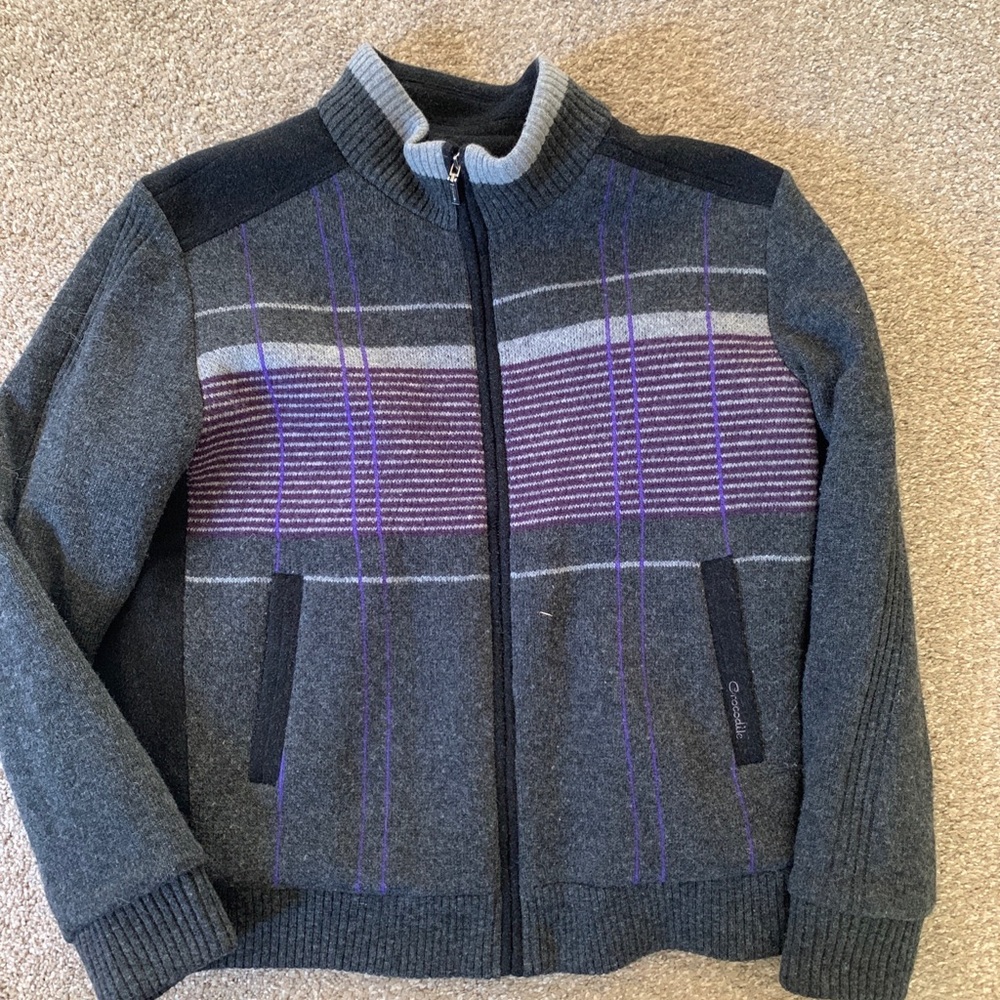 Vintage Crocodile Brand Zip Up Sweater Size Medium